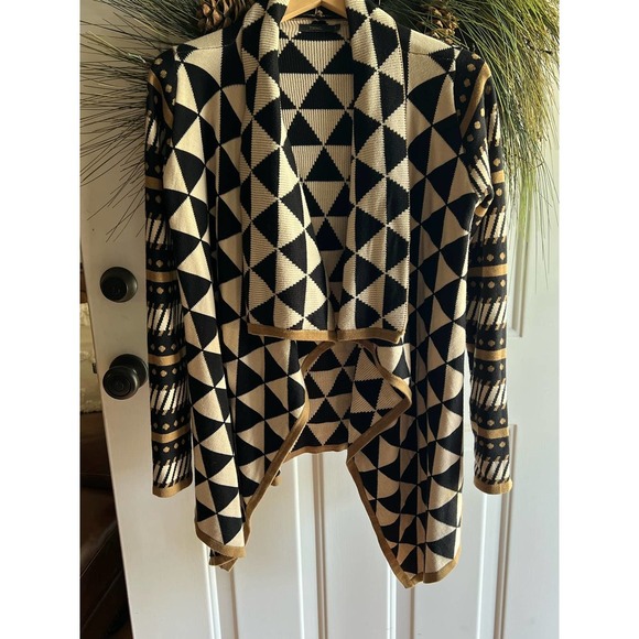 THML Cream, Black & Gold Cardigan, Size S - Picture 9 of 14